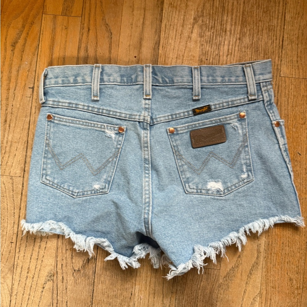 Wrangler Denim Frayed Hem Shorts